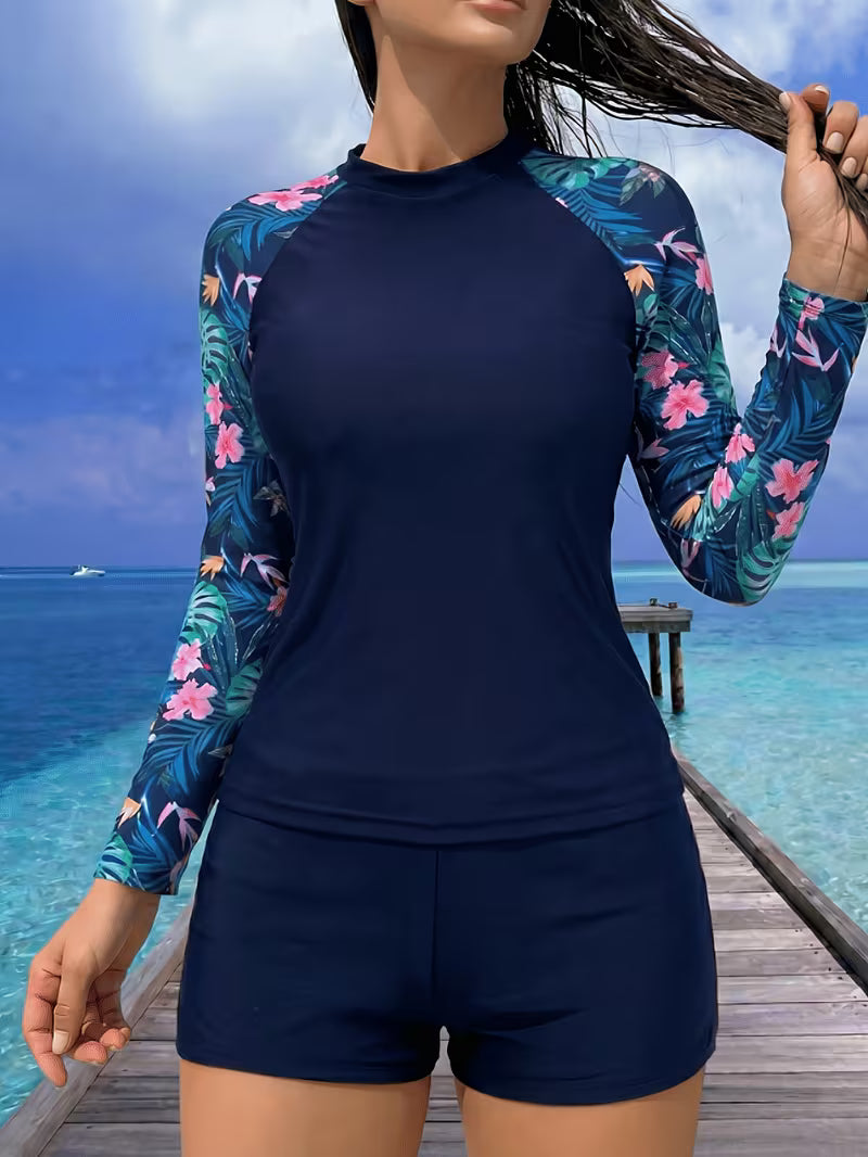 Women’s Fashionable 2-Piece Tankini Swimsuit Set – Beachwear for Summer Vacations