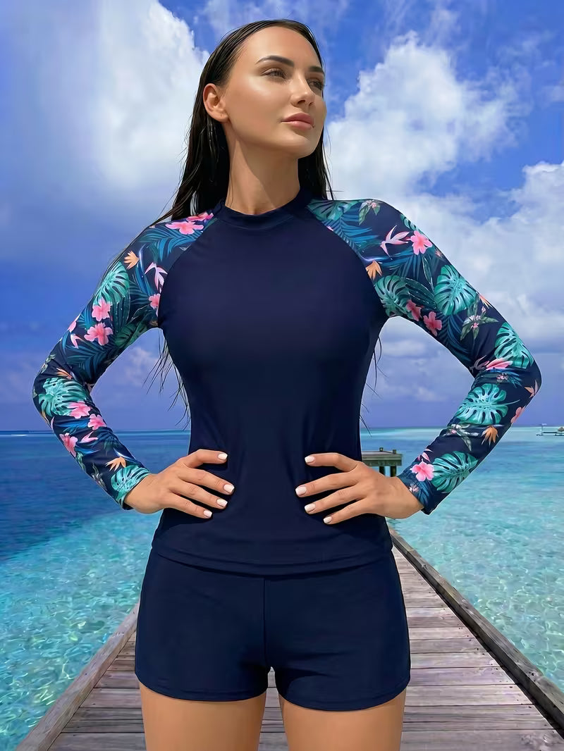 Women’s Fashionable 2-Piece Tankini Swimsuit Set – Beachwear for Summer Vacations