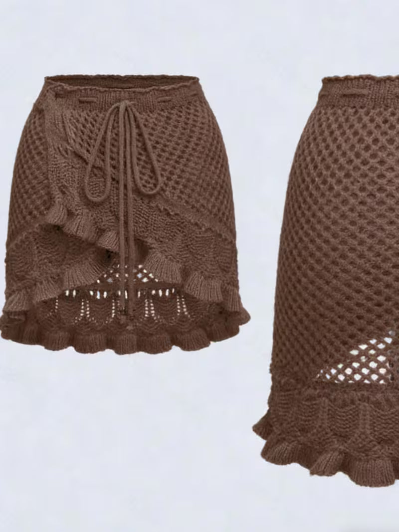 Women's Elegant Mini Skirt – Solid Color Minimalist Summer Beachwear